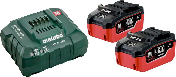 2 accupacks LiHD 5,5 Ah/18 V, Lader ASC 30-36
