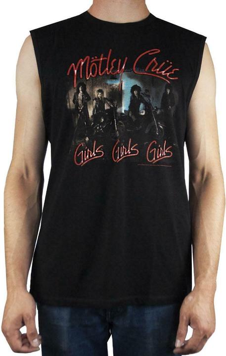 Amplified Mädchen Mädchen Mädchen Motley Crue ärmelloses TShirt (S)