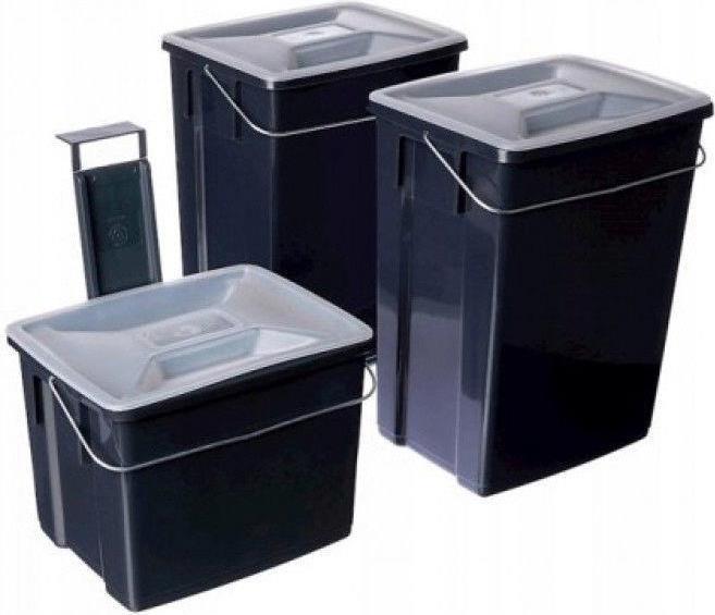 Image du produit Curver Bioboxrefuse Bin Set 3pcs Anthracite (6 l)