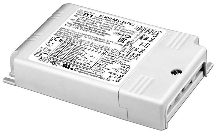 Actual product image TCI Maffei GmbH LED power supply 110-240 V DC MAXI JOLLY US DALI 60 W 1-10 V Push dimmable with