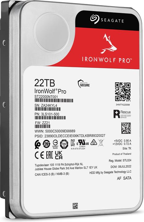Produktbild Seagate IronWolf Pro High WRL (22 TB, 3.5", CMR)