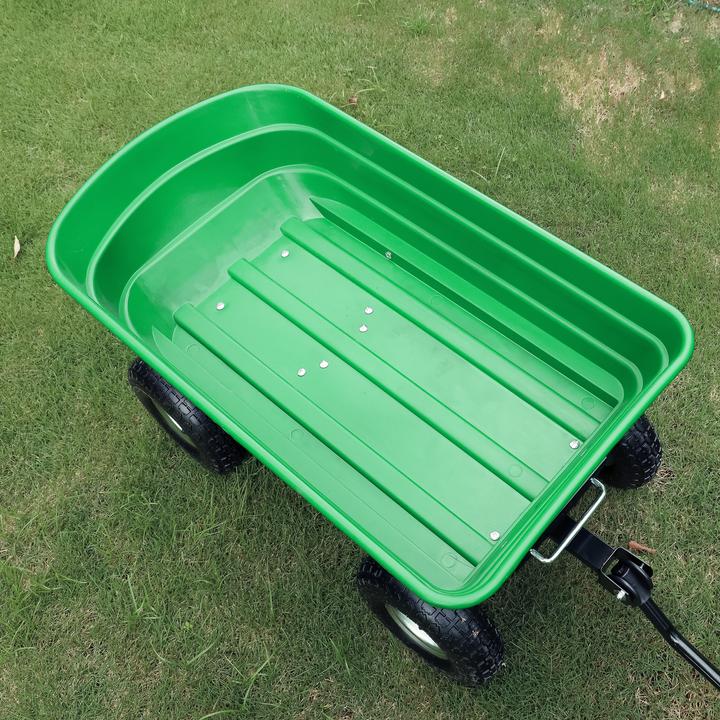 Image du produit Wiltec Chariot de jardin à main avec Benne basculante Volume 75L Capacité de charge 240kg Remorque Brouette