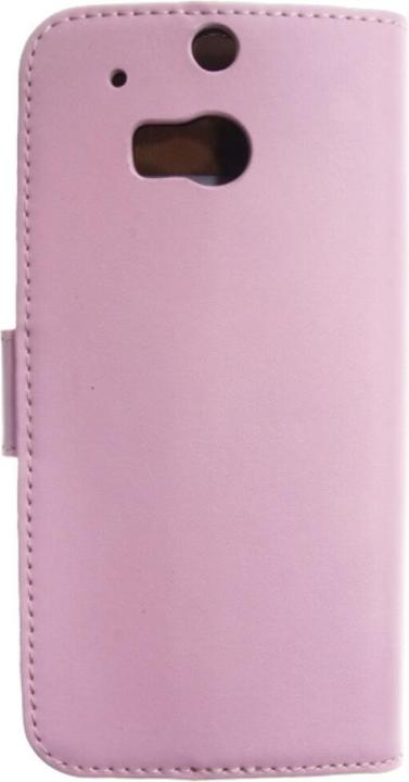 Actual product image OEM Slim Leather Book Case for HTC M8 - pink 4250710552788 (HTC One (M8), HTC One M8s)