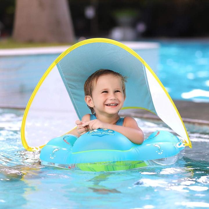 Neusky Baby swimming ring with sun canopy