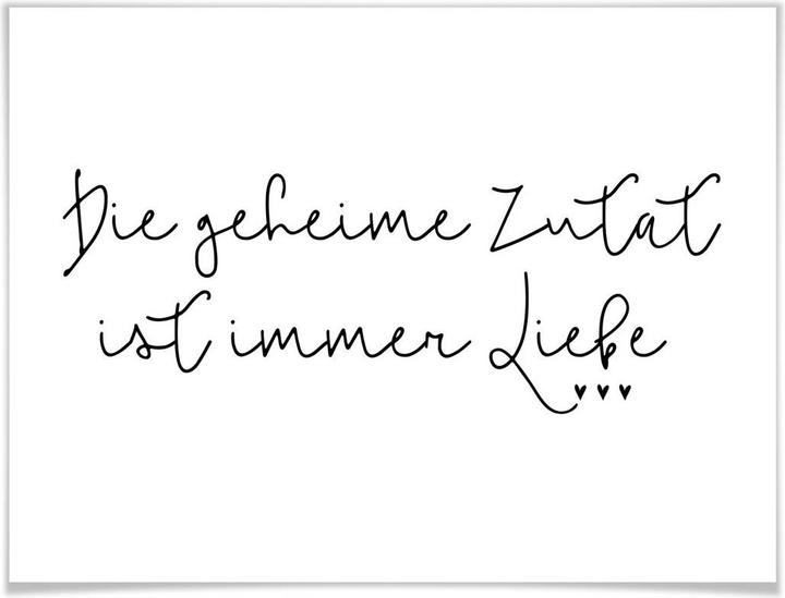 Produktbild Trenddeko Die geheime Zutat ist immer Liebe (24 x 30 cm)