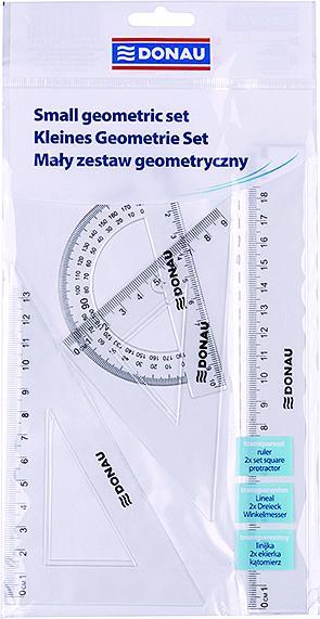 Donau Geometrie-set, klein, anhängerverpackung, klar
