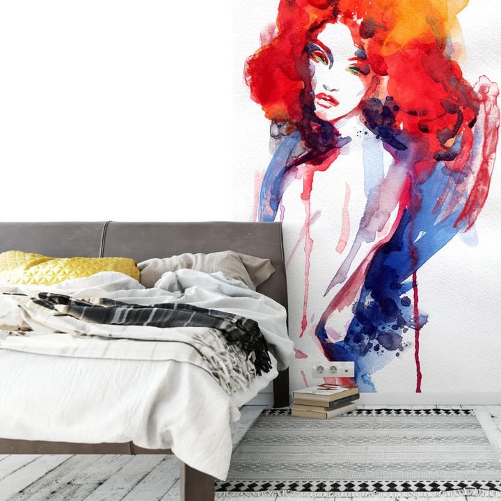 Actual product image Trenddeko The woman with fiery red hair (192 x 300 cm)