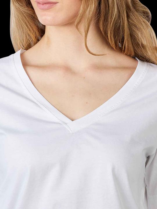 Actual product image Drykorn Jersey Jacina T-Shirt V-Neck White (XS)
