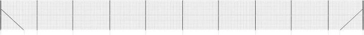 Produktbild VidaXL Maschendrahtzaun mit Bodenhülsen Anthrazit 1,8x25 m