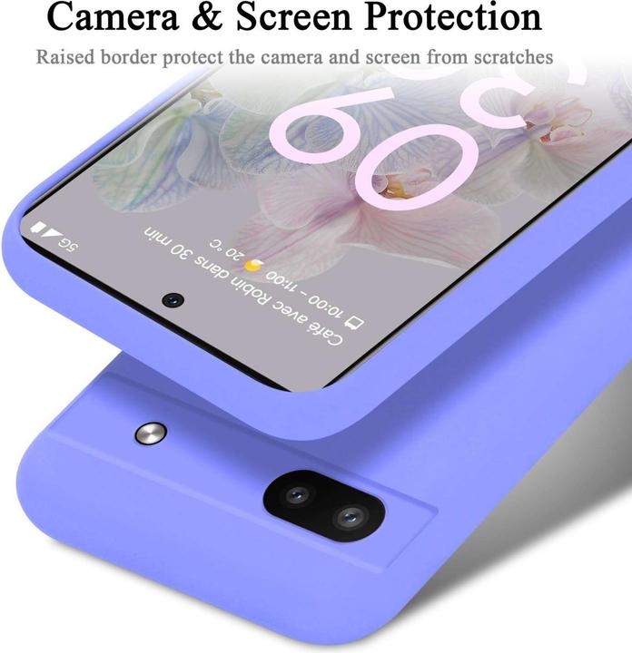 Actual product image Cadorabo Bumper Case for Google PIXEL 6A TPU Liquid Silicone Cover for Google PIXEL 6A (Google Pixel 6a)