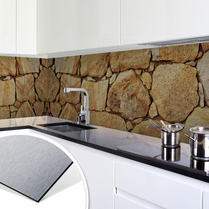 Produktbild Trenddeko Silber - Mauer 03 (60 x 150 cm)