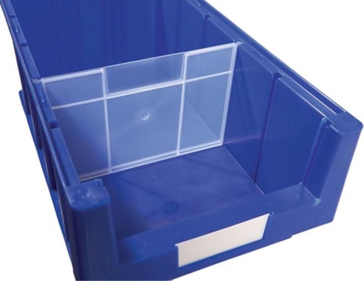 Produktbild LA-KA-PE Trennwand für Regalkasten B. 230 mm PP transparent, geschlossen (23 cm, 18 cm)
