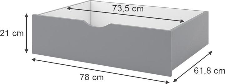 Produktbild VitaliSpa Rollschublade Bali, Grau, 78 x 61.8 cm 2er Set