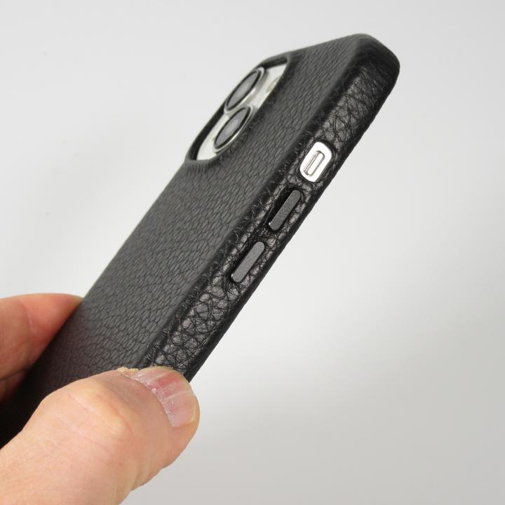 Image du produit PhoneLook Coque Cuir de veau luxe grainé intégral avec boutons métalliques et MagSafe (Apple iPhone 14 Pro Max)