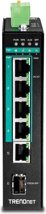 Produktbild Trendnet TI-PG541 PoE+ Industrial Gigabit DIN-Rail (6 Ports)