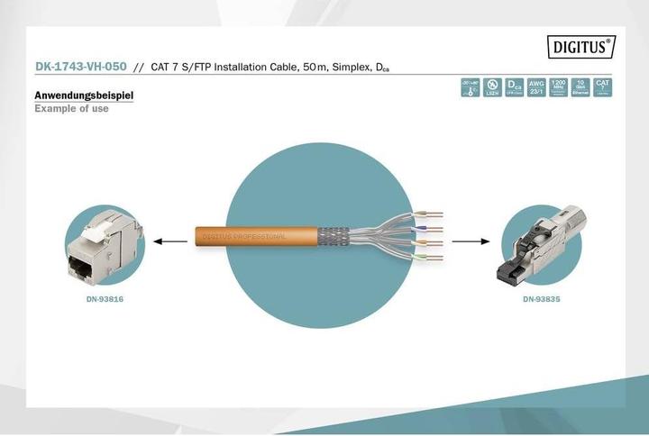 Actual product image Digitus Network cable (S/FTP, CAT7, 50 m)