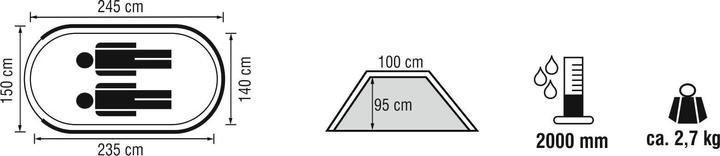 Produktbild Trevolution Rock 'n Pop (Wurfzelt, 2.70 kg, 2 Personen)