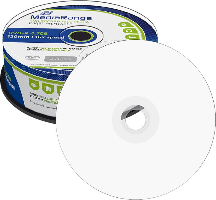 Actual product image MediaRange MR403, DVD-R, 16x, Cake25 (25 x)