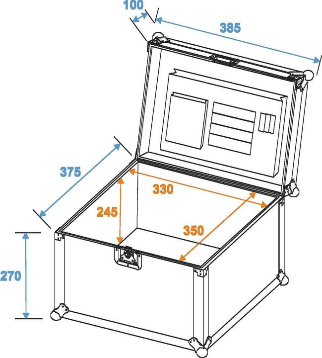 Actual product image Roadinger Case Case (L x W x H) 410 x 400 x 375 mm (Universal)