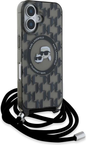 Productafbeelding Karl Lagerfeld KLHMP16SHCKCKLCK iPhone 16 6,1" czarny/zwart hardcase IML Crossbody Monogram Karl (Apple iPhone 16)
