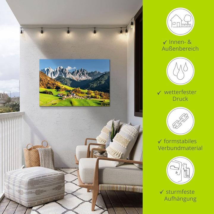Actual product image Artland Alps Mountains Santa Maddalena U1TF (60 x 40 cm)
