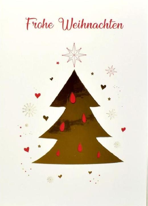 Produktbild ABC Weihnachtskarte Frohe Weihnachten und gutes neues Jahr (1 Stk.)