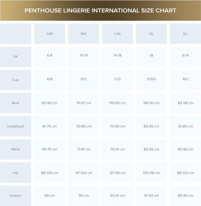 Image du produit Penthouse Lingerie Dirty mind - Bas de corps en filet avec détails en dentelle florale et noeuds papillon (M, L)