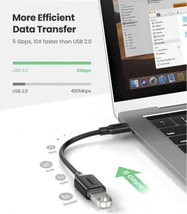 Actual product image Ugreen Cable (0.15 m, USB 3.0)