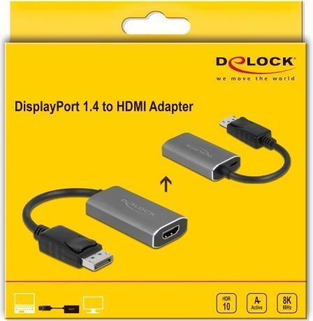 Actual product image Delock Adapter 8K 60Hz DisplayPort - HDMI-A (HDMI, 16 cm)