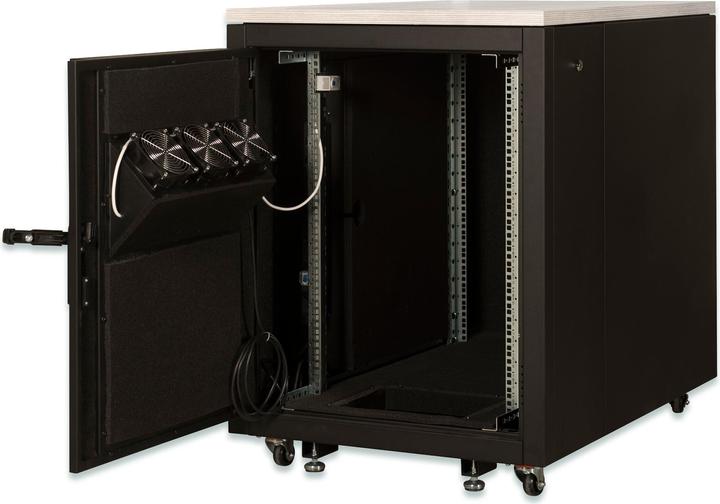 Produktbild Assmann DIGITUS SOUNDproof Schrank 1000x750x1130 mm Holzoberfläche Ahorn (17 HE, 19 Zoll Rack)