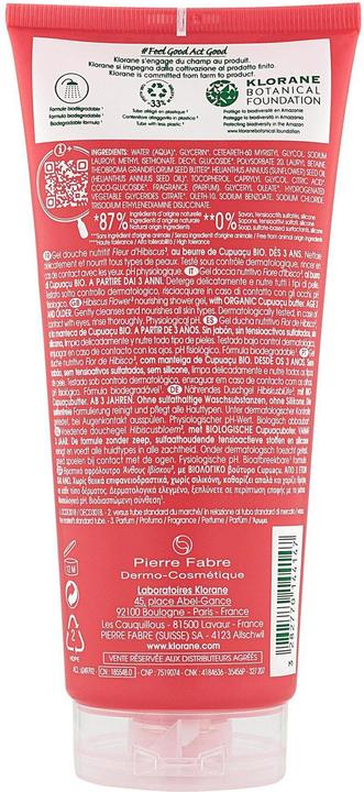 Actual product image Klorane Shower gel with hibiscus blossom (200 ml)