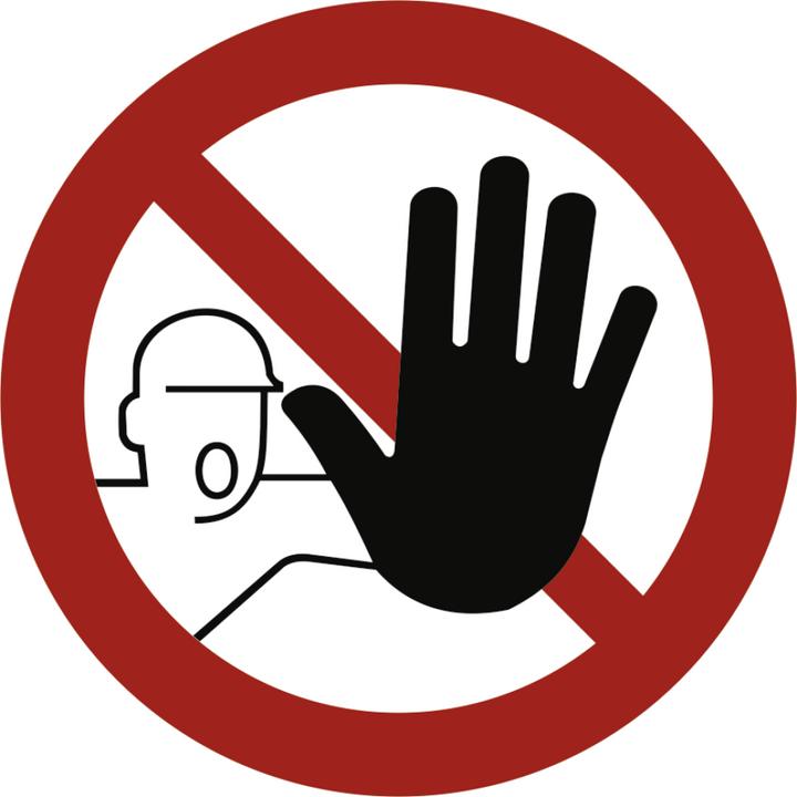 Actual product image Moravia Prohibition sign No entry for unauthorised persons Plastic, Ø 315 mm
