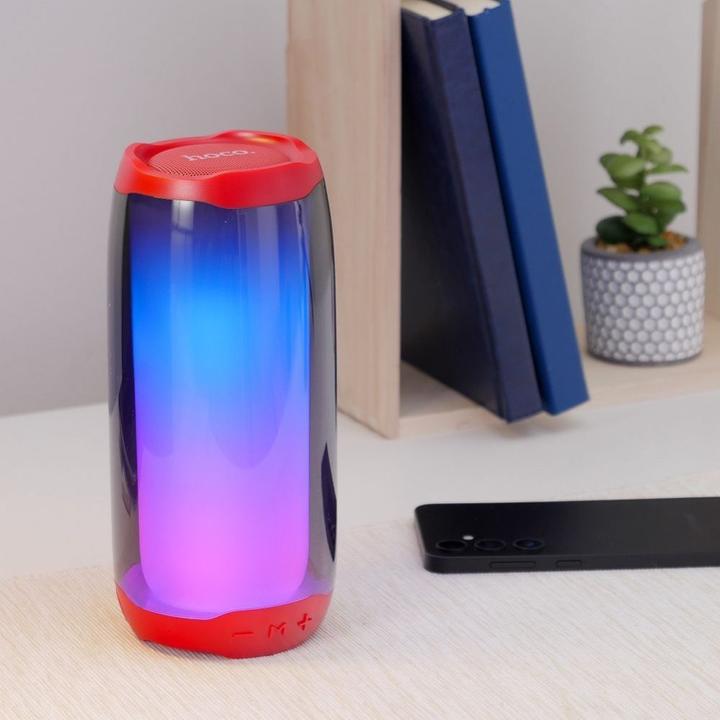 Image du produit Hoco - Wireless Speaker Pulsating (HC8) - with LED Light, Bluetooth 5.0, 10W - Red (4 h)