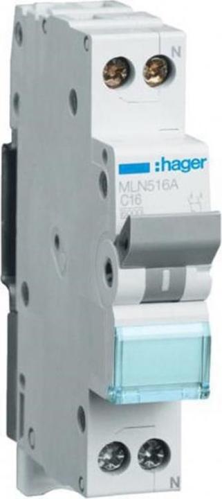 Image du produit Hager Interrupteur LS 1P+N 6kA C-16A 1M