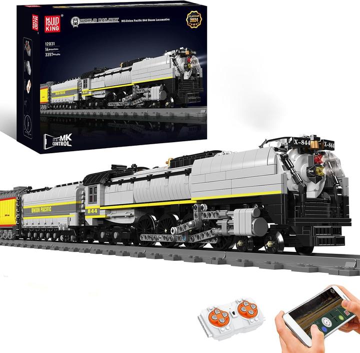 Actual product image Mould King Union Pacific 844 steam locomotive