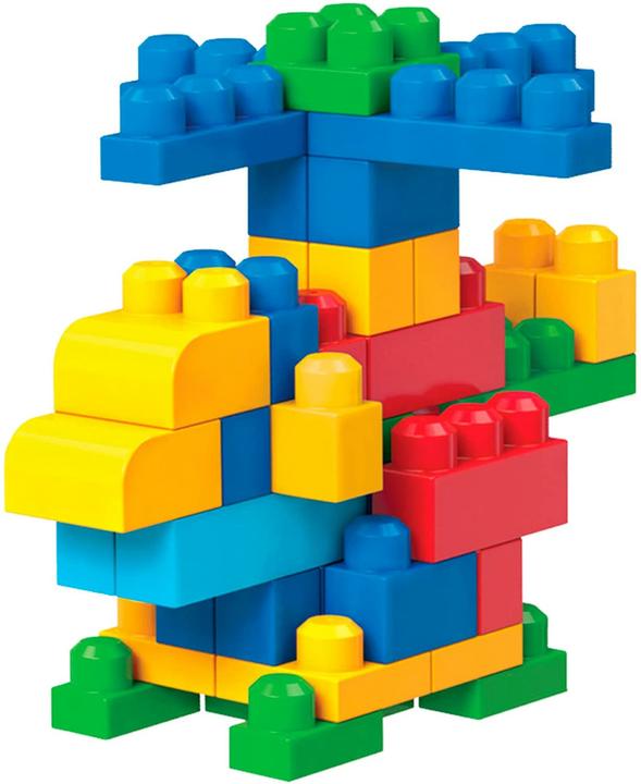 Productafbeelding Mega Bloks Bouwstenen tas kleurrijk (80 stuks)
