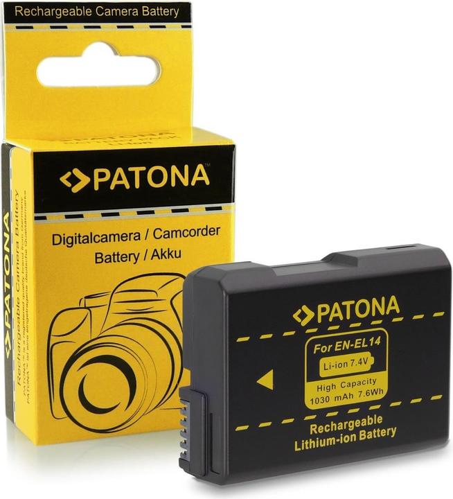 Produktbild Patona Akku EN-EL14, 1030 mAh /7.4V (Kamera Akku)