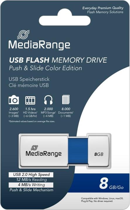 Produktbild MediaRange USB Speicherstick (8 GB, USB-A)