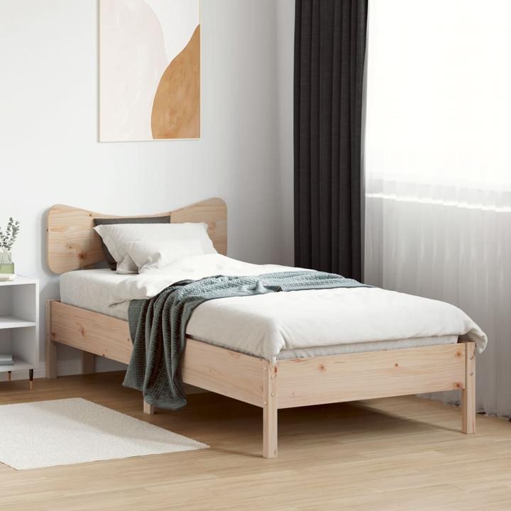 Produktbild VidaXL Massivholzbett Holzbett Bett Doppelbett ohne Matratze 120x190cm Kiefer (120 x 190 cm)