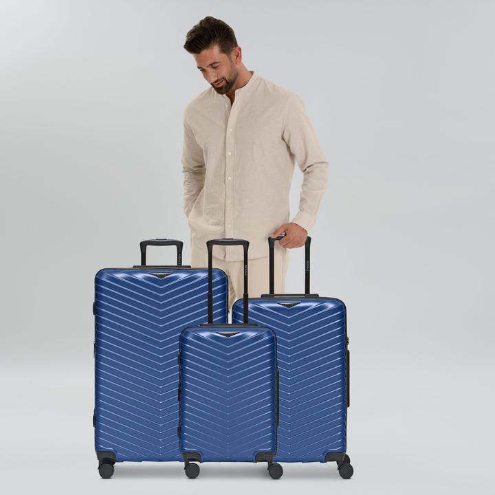 Actual product image Redolz Essentials 18 4-wheel suitcase set 3-piece with stretch fold (120 l, XL (from 140l))