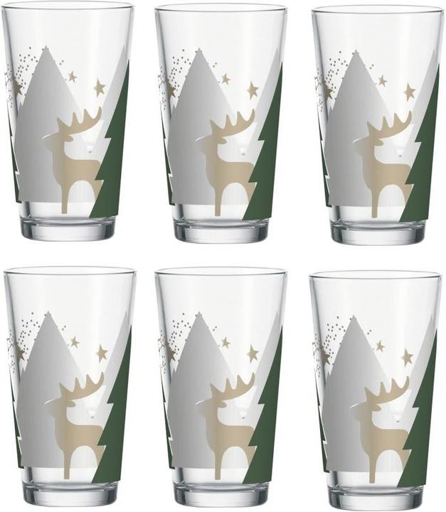 Produktbild Leonardo Trinkglas Natale 6er Set Elch (0.33 l, 6 x)