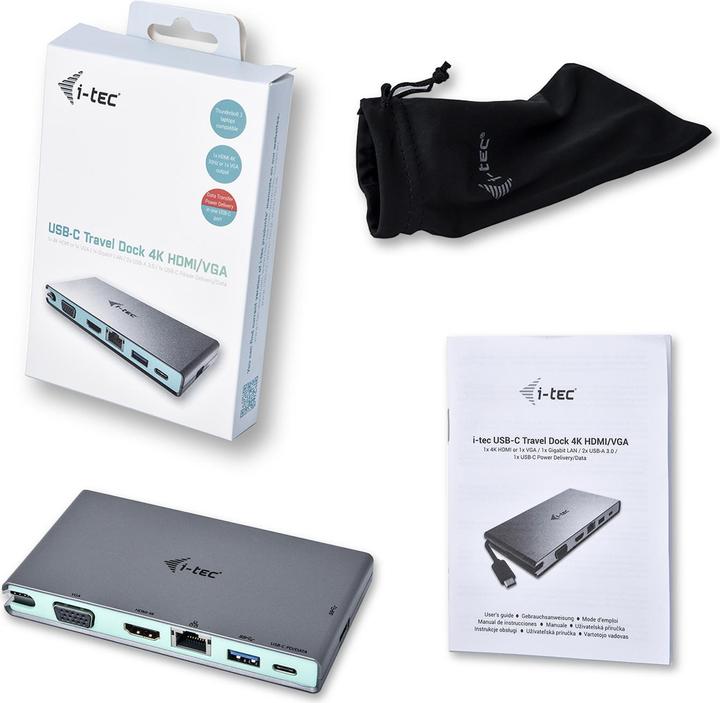 Actual product image i-tec USB-C 4K Travel Dock (USB-A, USB-C, 2 Ports)