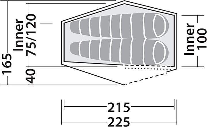 Actual product image Robens Chaser 2 LW (Dome tent, 1.40 kg, 2 persons)