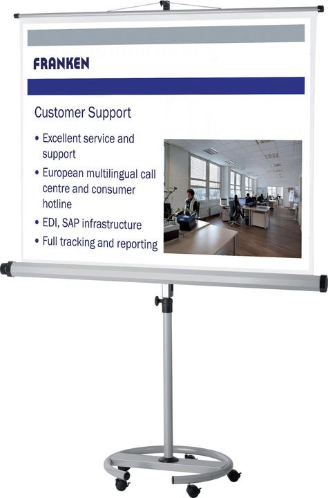Produktbild Franken Stativleinwand 180 x cm Projektionsfläche (1:1)