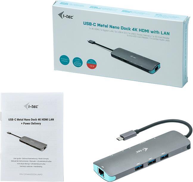 Produktbild i-tec USB-C Nano Dock (USB-C, 3 Ports)
