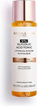 Actual product image Makeup Revolution Skincare 5% Glycolic Acid Tonic (Tonic water, 200 ml)