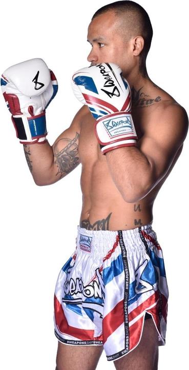 8Weapons Boxing Gloves, Shift, white-navy-red, 12 Oz (12 OZ)