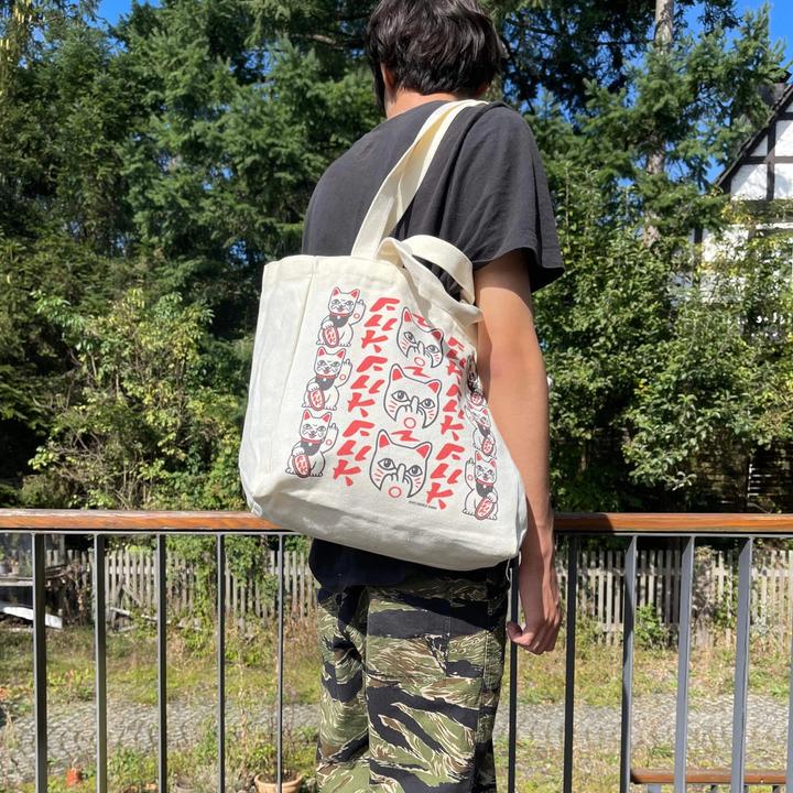 Immagine prodotto Heldbergs Games Tote Bag „Fuck you - Maneki Neko“ - Tasche