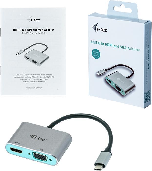 Produktbild i-tec USB-C zu (HDMI, VGA, 15 cm)