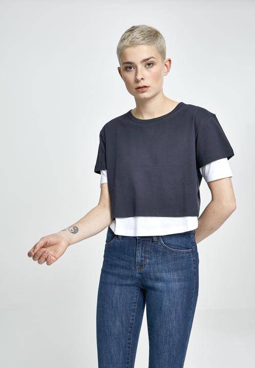Produktbild Urban Classics Ladies Full Double Layered Tee (XL)